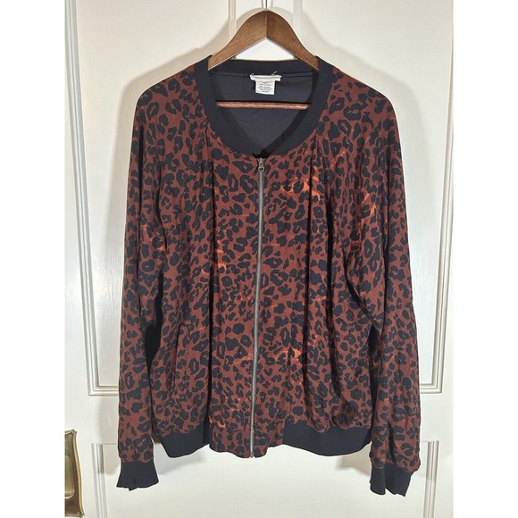 Beach Lunch Lounge Women’s Full Zip Leopard Print Jacket XXL - Picture 4 of 12